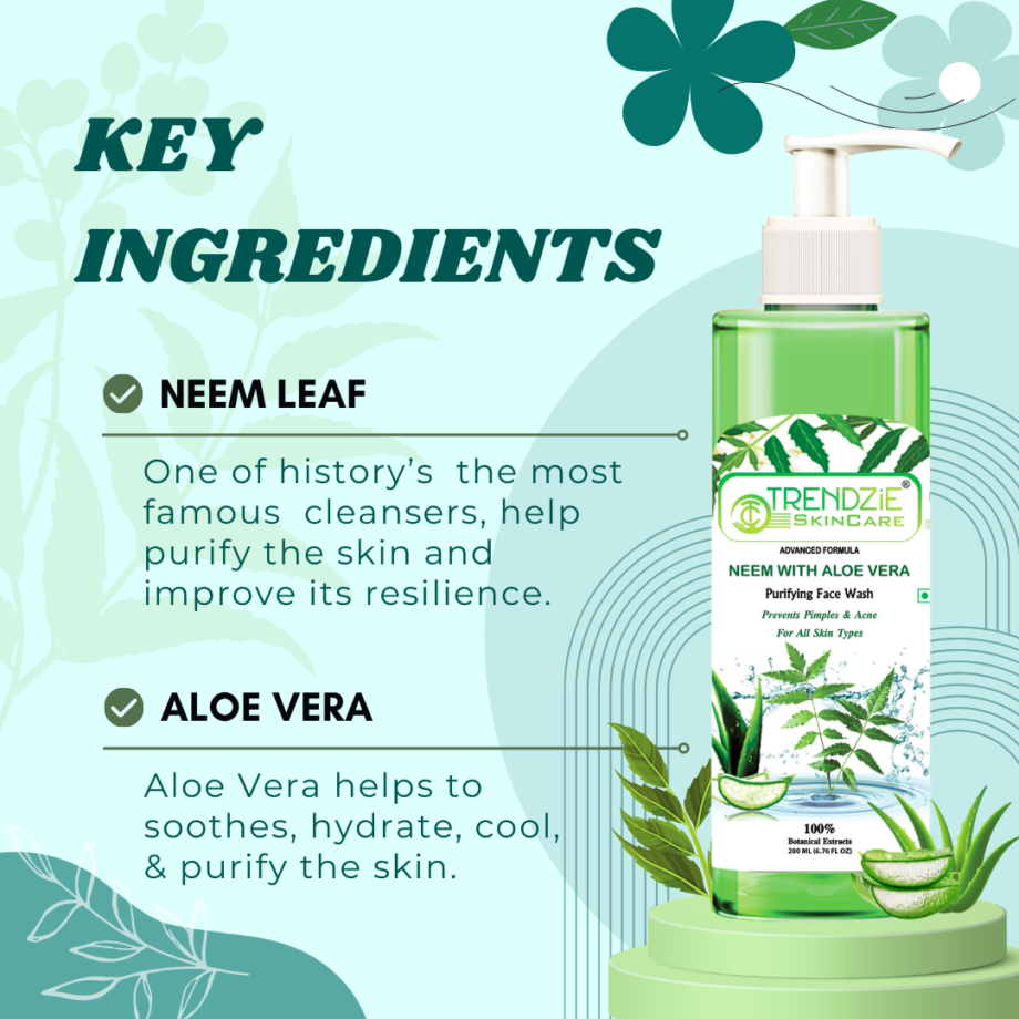 Neem With Aloe Vera Purifying Face Wash - Image 2