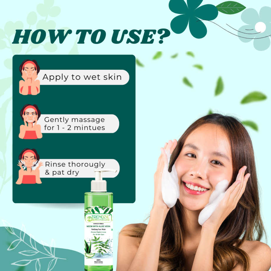 Neem With Aloe Vera Purifying Face Wash - Image 5