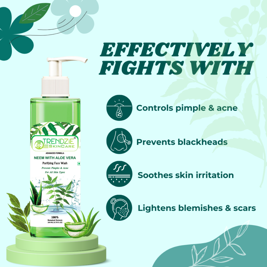 Neem With Aloe Vera Purifying Face Wash - Image 4