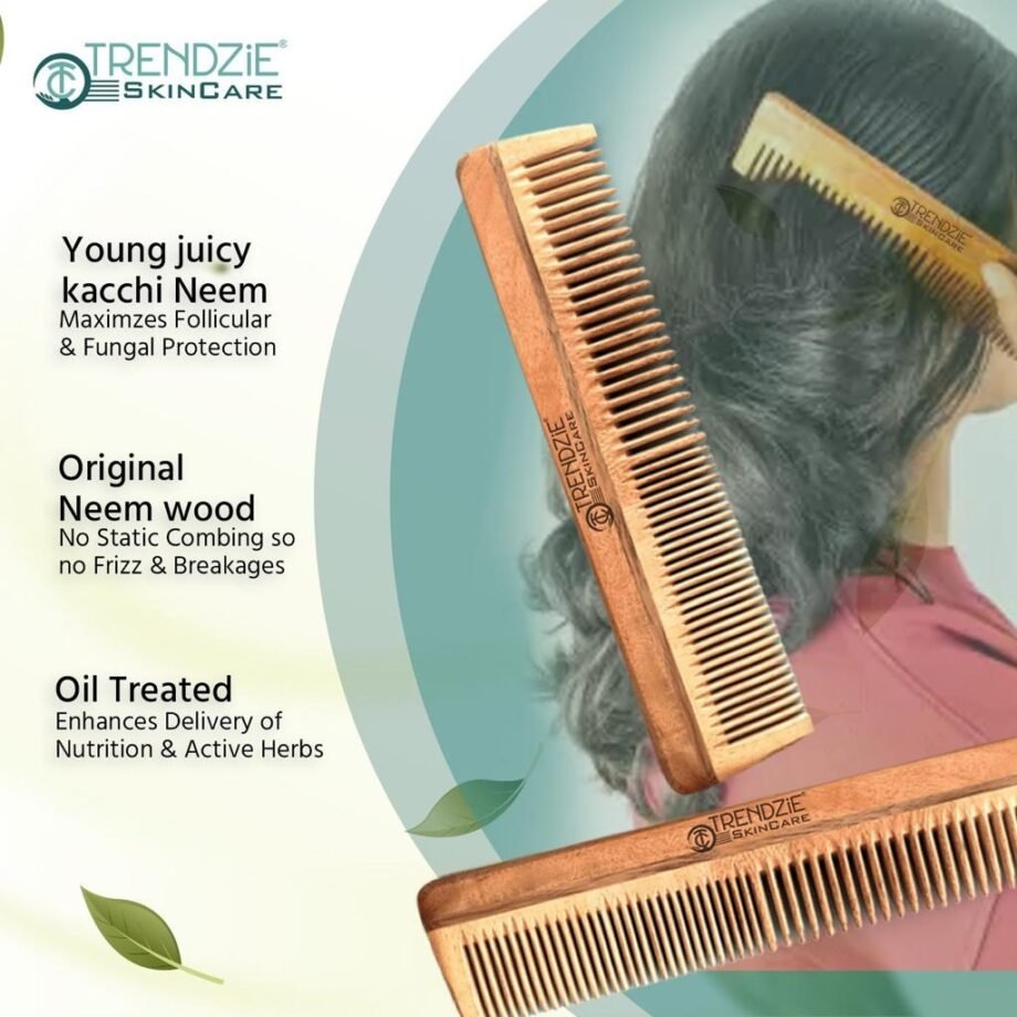 Nature's Touch Neem Comb | Hair Growth, Hairfall & Dandruff Control - Image 5