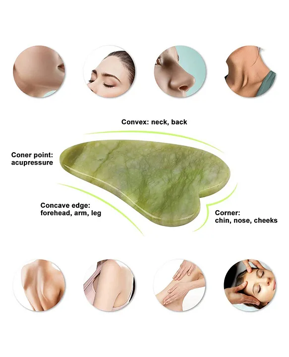 trendzie skin care professional facial massage jade roller with guasha for face & neck massage tool (assorted color) trendzie skin care professional facial massage jade roller with guasha for face & neck massage tool (assorted color)
