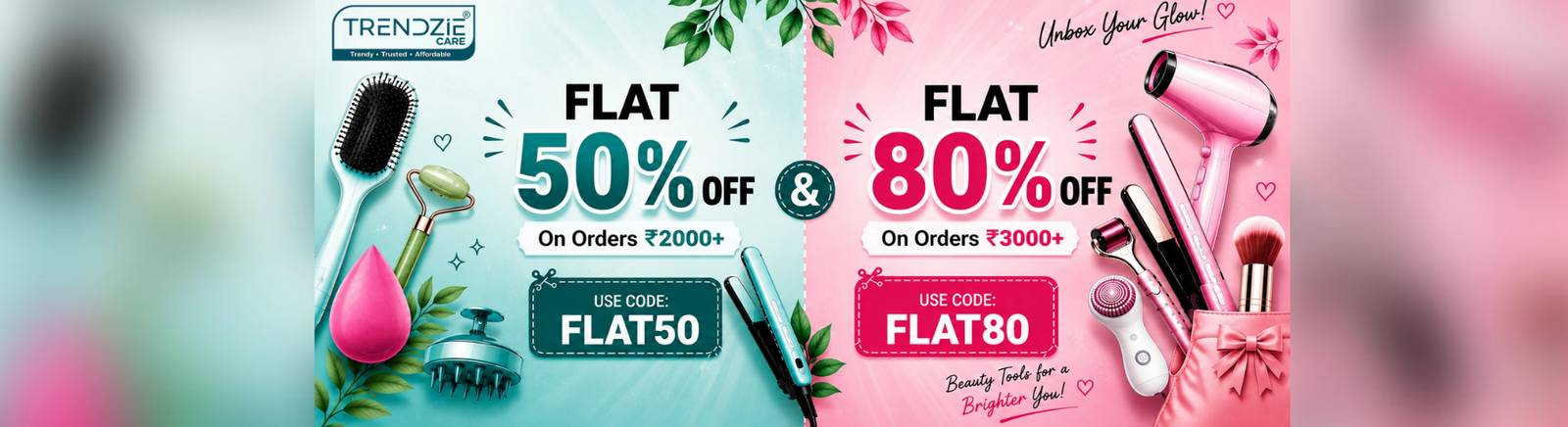 trendzie care 50% & 80% offer trendzie care 50% & 80% offer