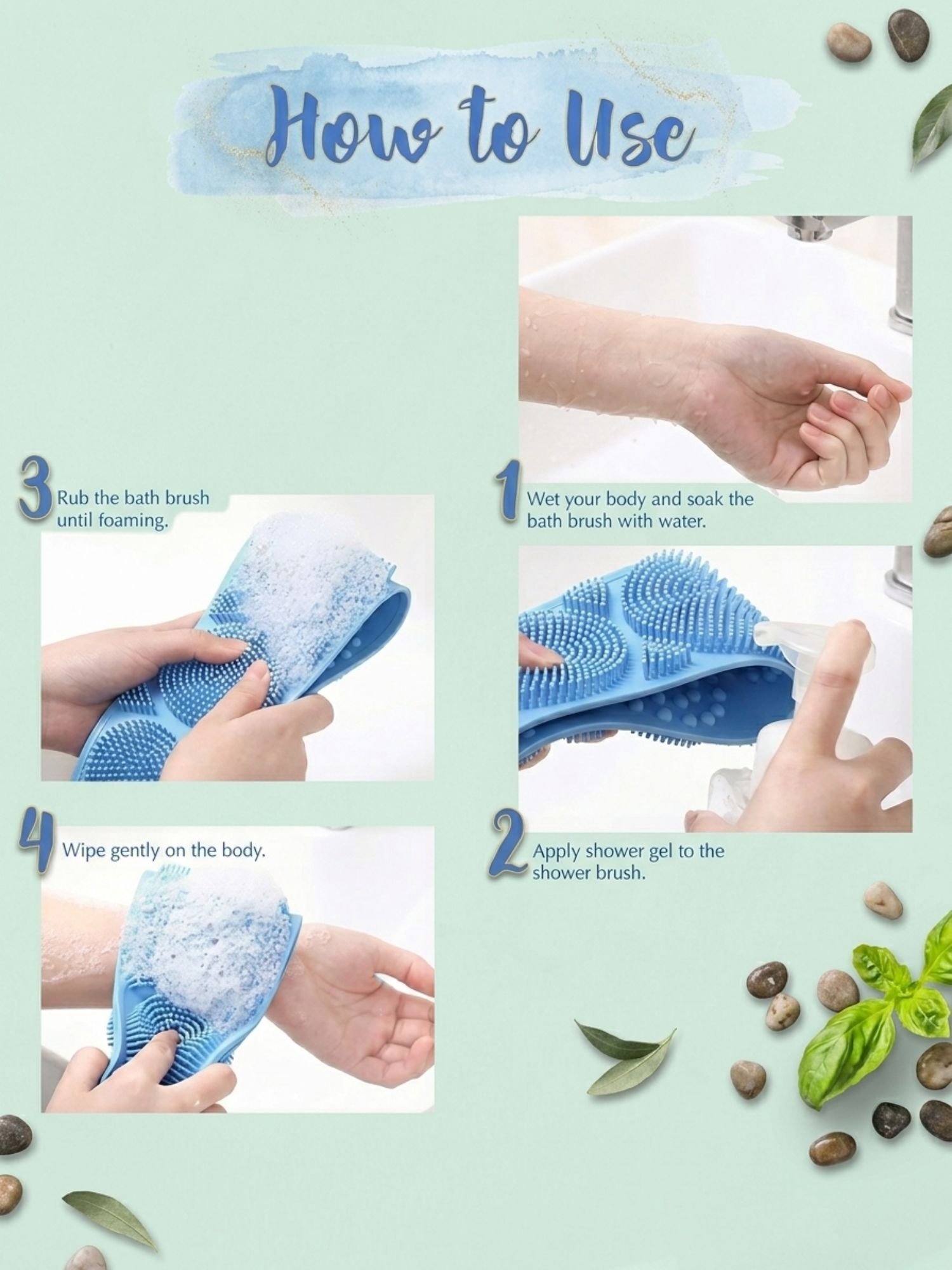 bath belt & body scrubber | double sided exfoliating back scrubber for deep cleansing, massage & skin care bath belt & body scrubber | double sided exfoliating back scrubber for deep cleansing, massage & skin care