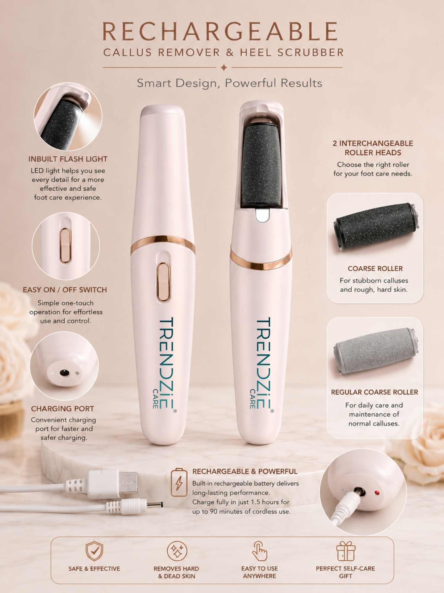 trendzie skin care professional electric feet callus remover i dead skin filer i portable rechargeable pedicure tools for men & women trendzie skin care professional electric feet callus remover i dead skin filer i portable rechargeable pedicure tools for men & women