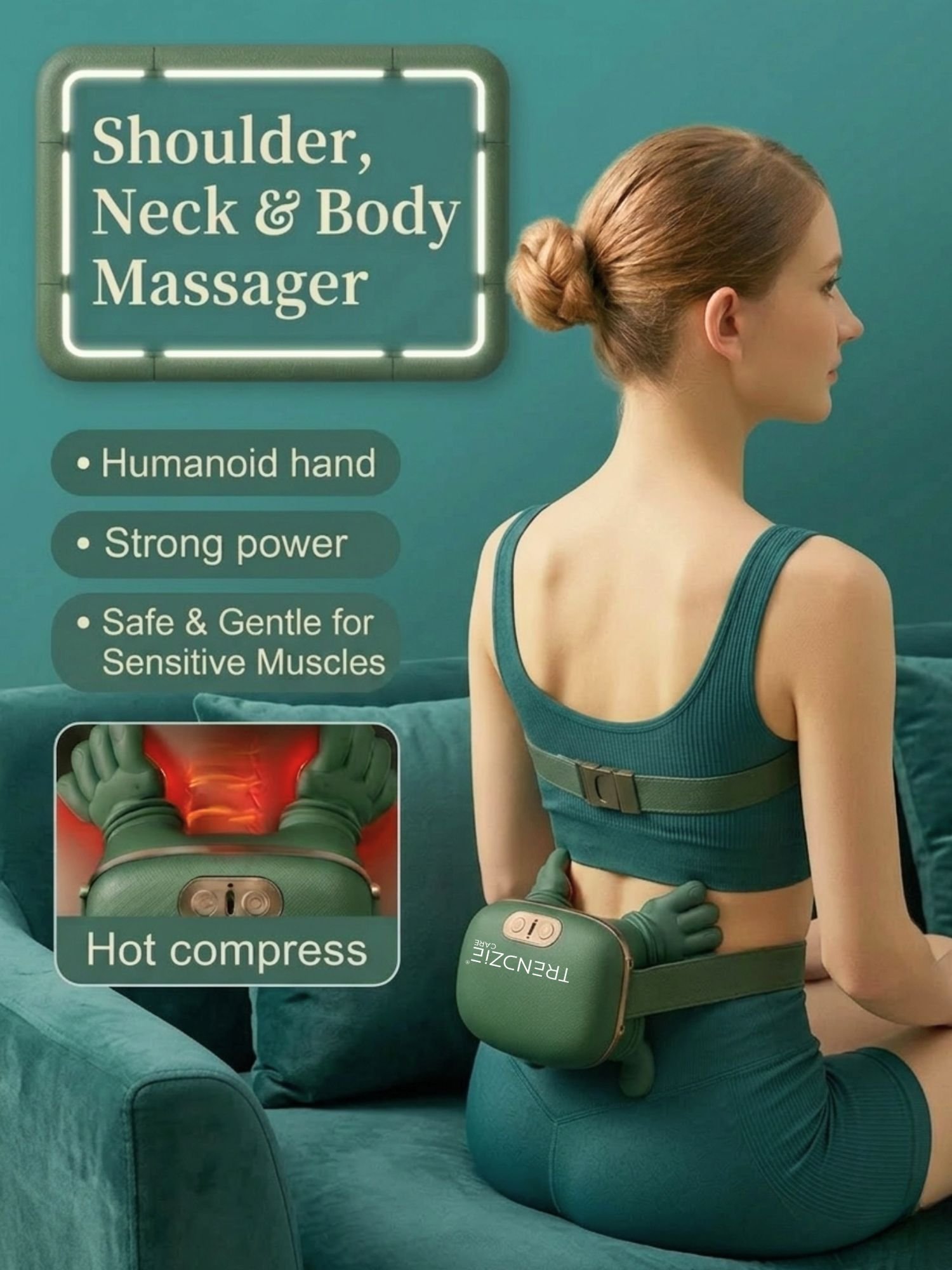 Trendzie Care Shoulder Neck Body Massager Trendzie Care Shoulder Neck and Body Massager with Heat for Deep Tissue Pain Relief