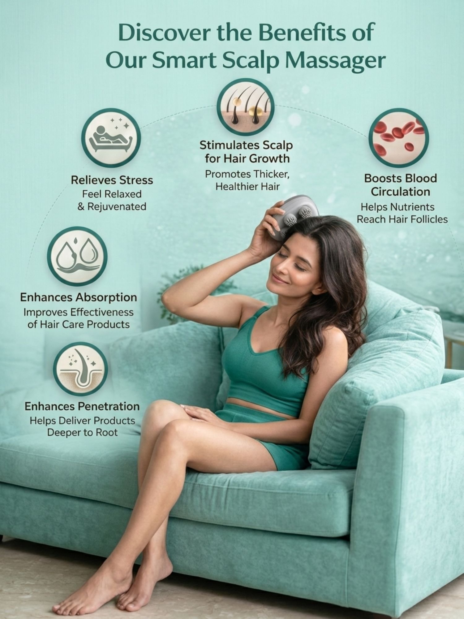 rechargeable electric body & scalp massager with rotating heads rechargeable electric body & scalp massager with rotating heads