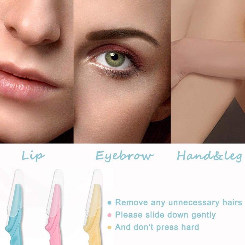 Facial Hair/Eyebrow Hair Razor Pack of 3 (Assorted Color) - Image 4