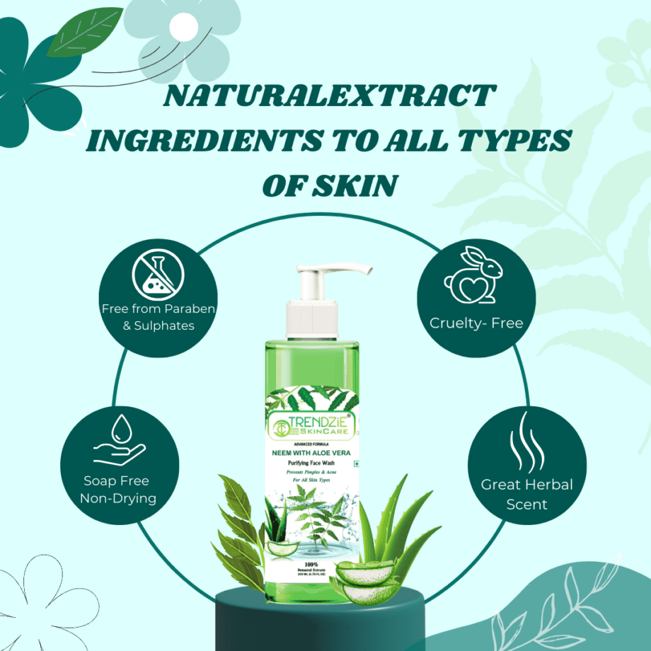 Neem With Aloe Vera Purifying Face Wash - Image 3
