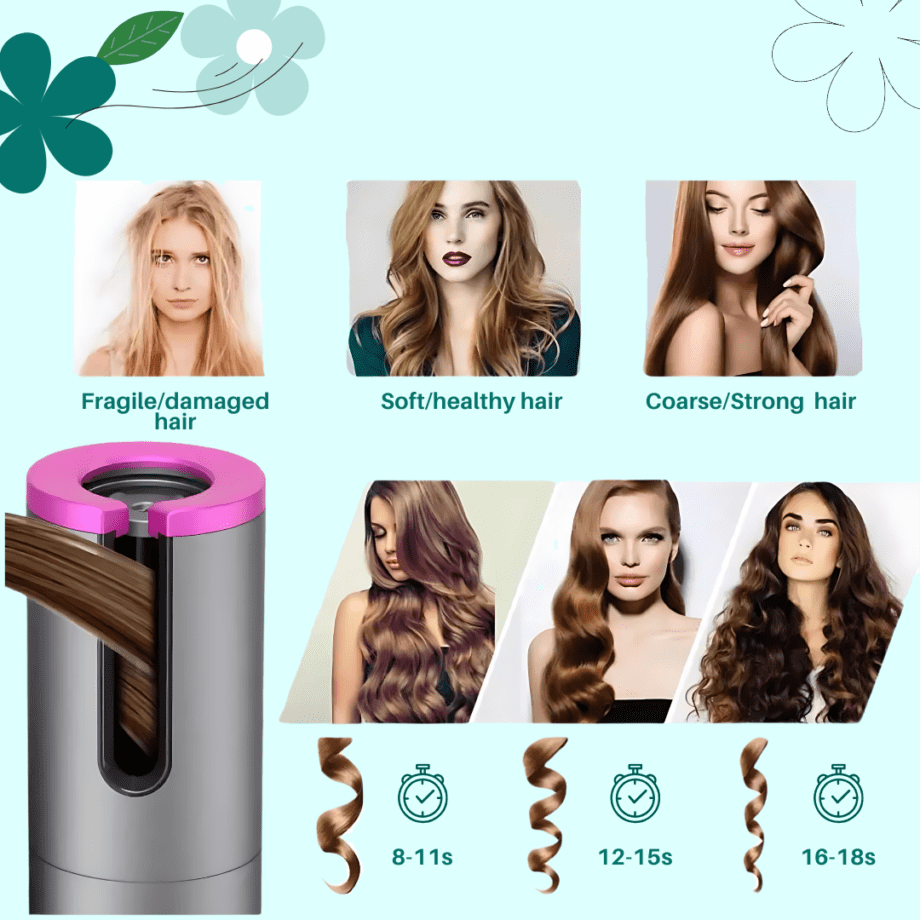 Cordless Automatic Hair Curler & Styler USB Rechargeable - Image 5